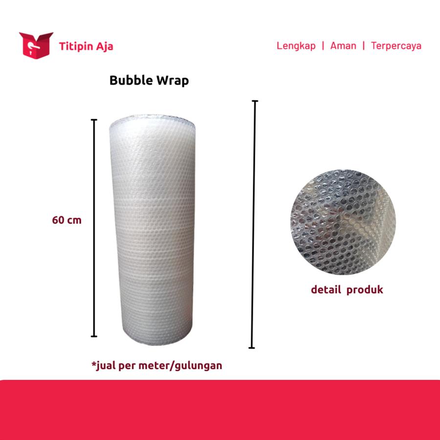 Titipin Aja - Bubble Wrap Putih Transparan Ukuran 60cm
