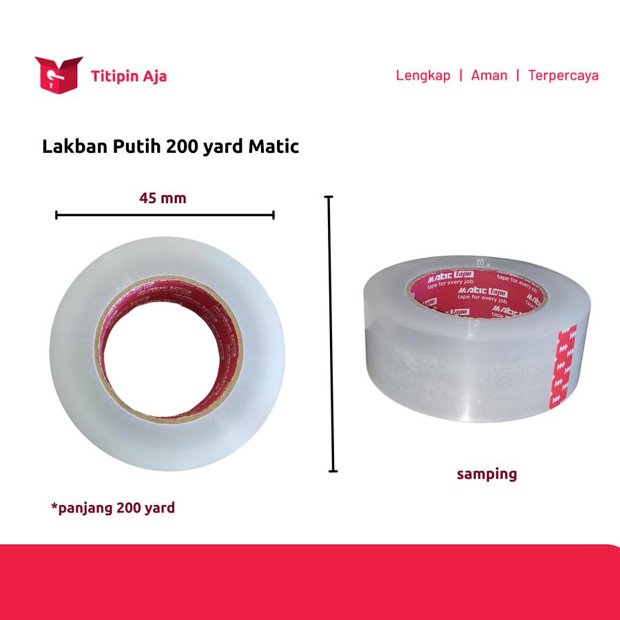Titipin Aja - Lakban Putih 200 Yard Matic 45 mm