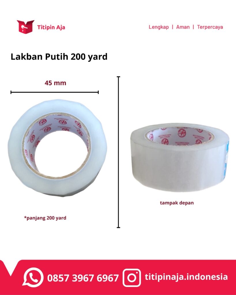 Lakban Putih 200 Yard - Titipin Aja Lakban Putih 200 Yard - Titipin Aja