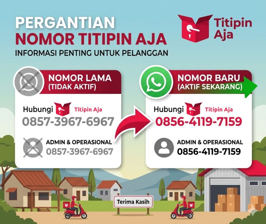 Pergantian Nomor Titipin Aja, Informasi Penting untuk Pelanggan!